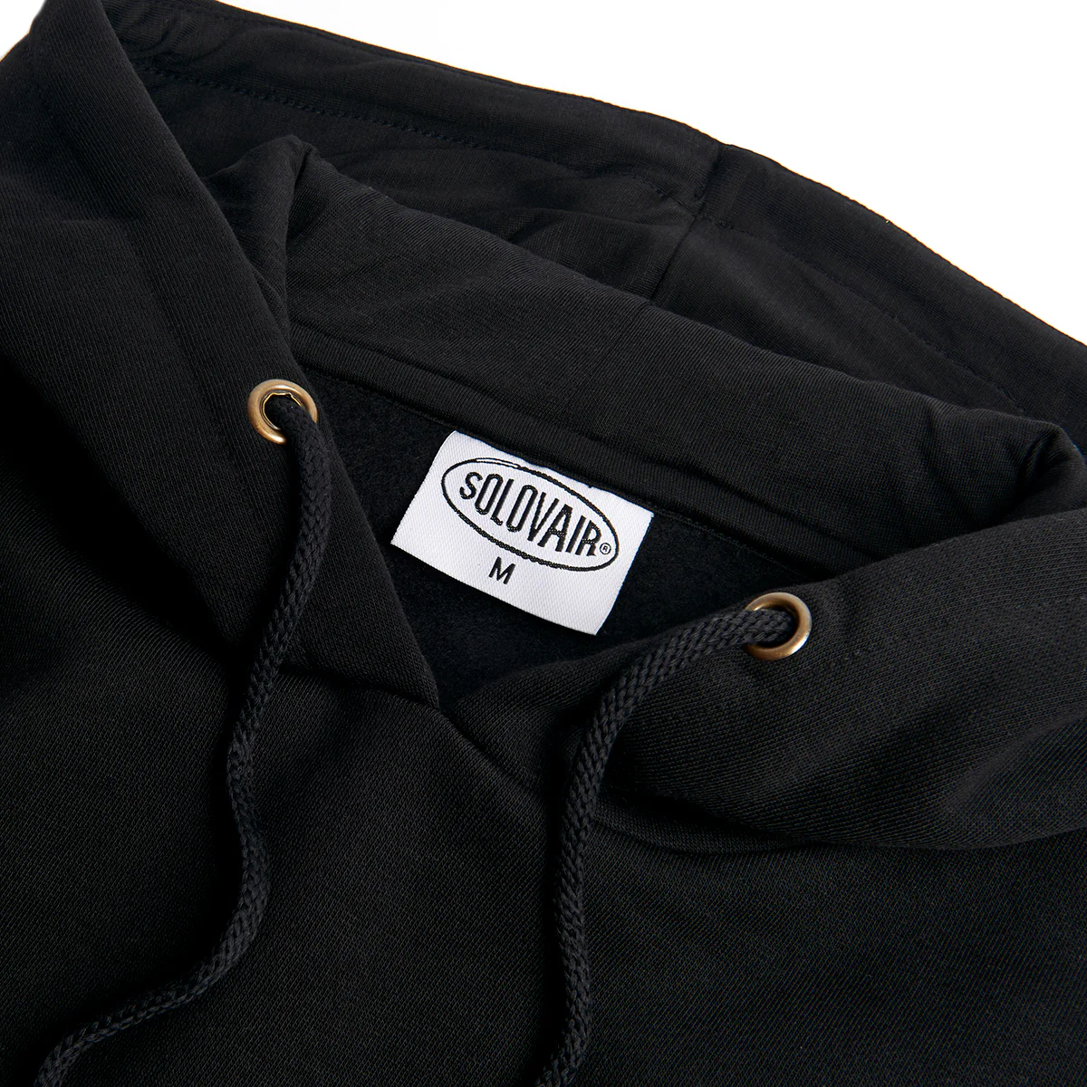 Solovair L/S Logo Pullover Hoodie - Black - Image 3