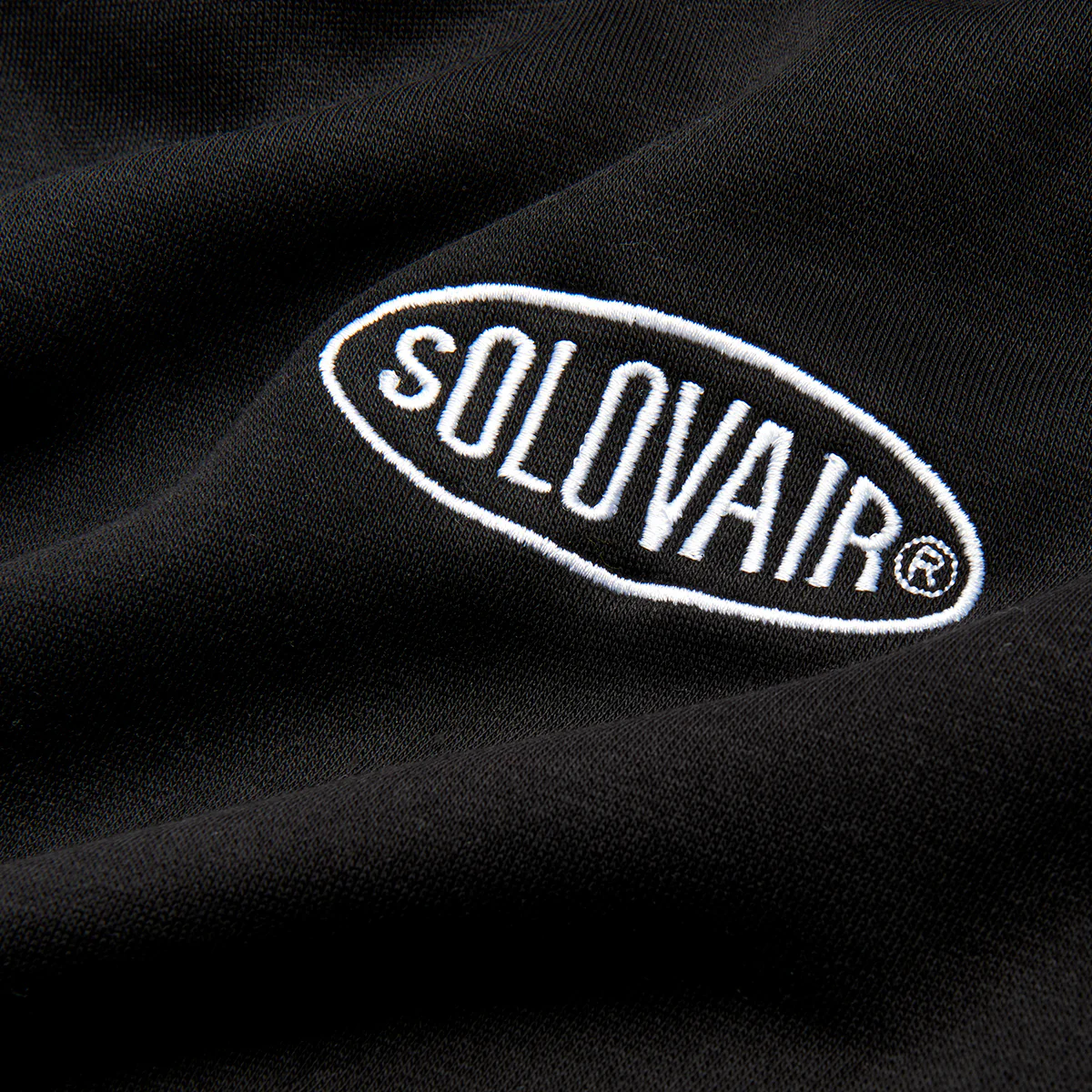 Solovair L/S Logo Pullover Hoodie - Black - Image 4