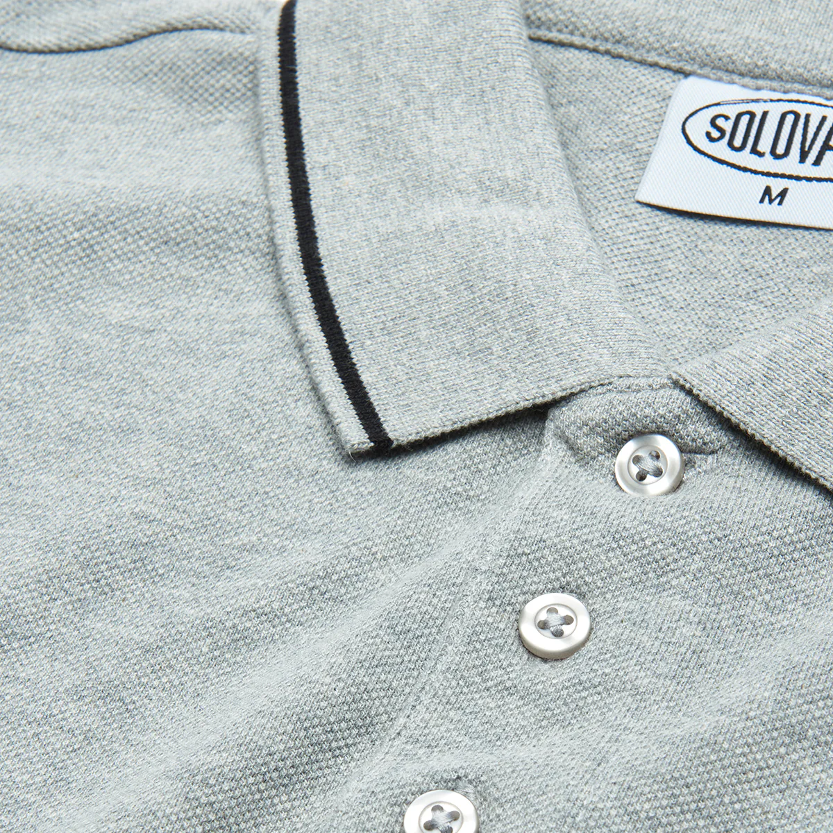 Solovair S/S Polo Shirt - Grey - Image 5