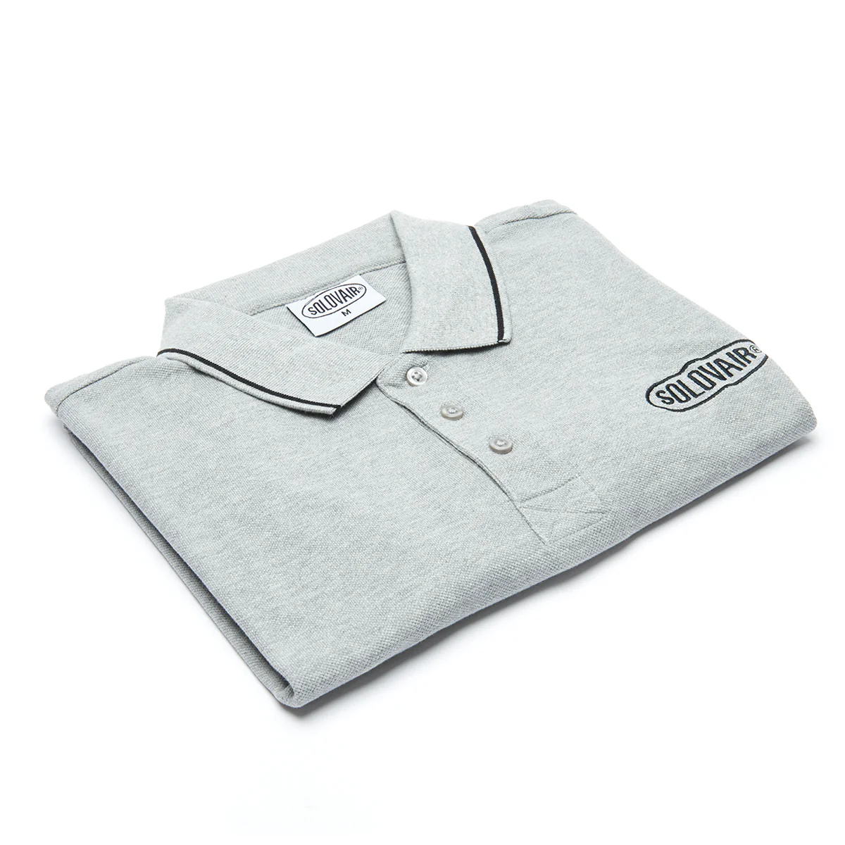 Solovair S/S Polo Shirt - Grey - Image 7