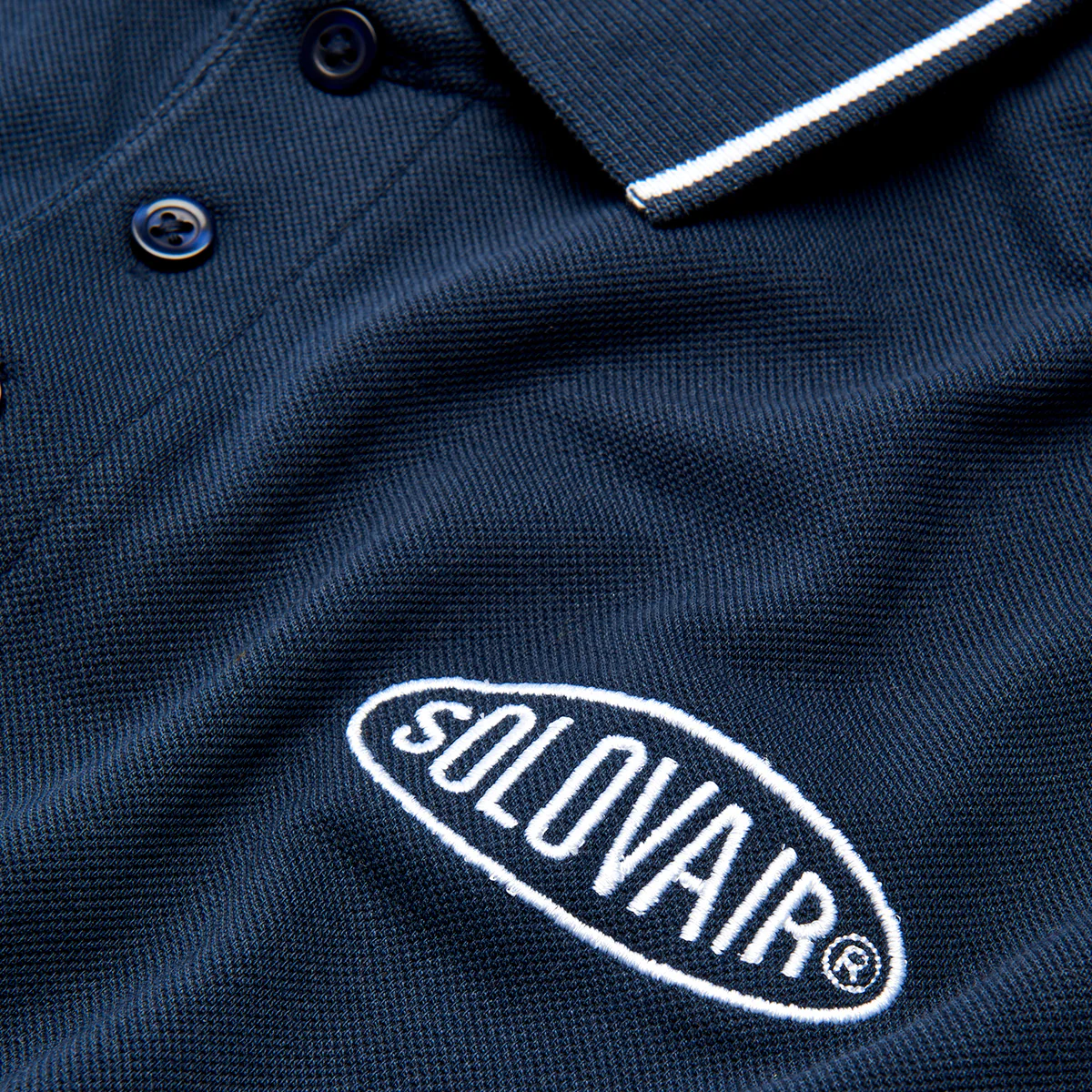 Solovair S/S Polo Shirt - Navy - Image 4