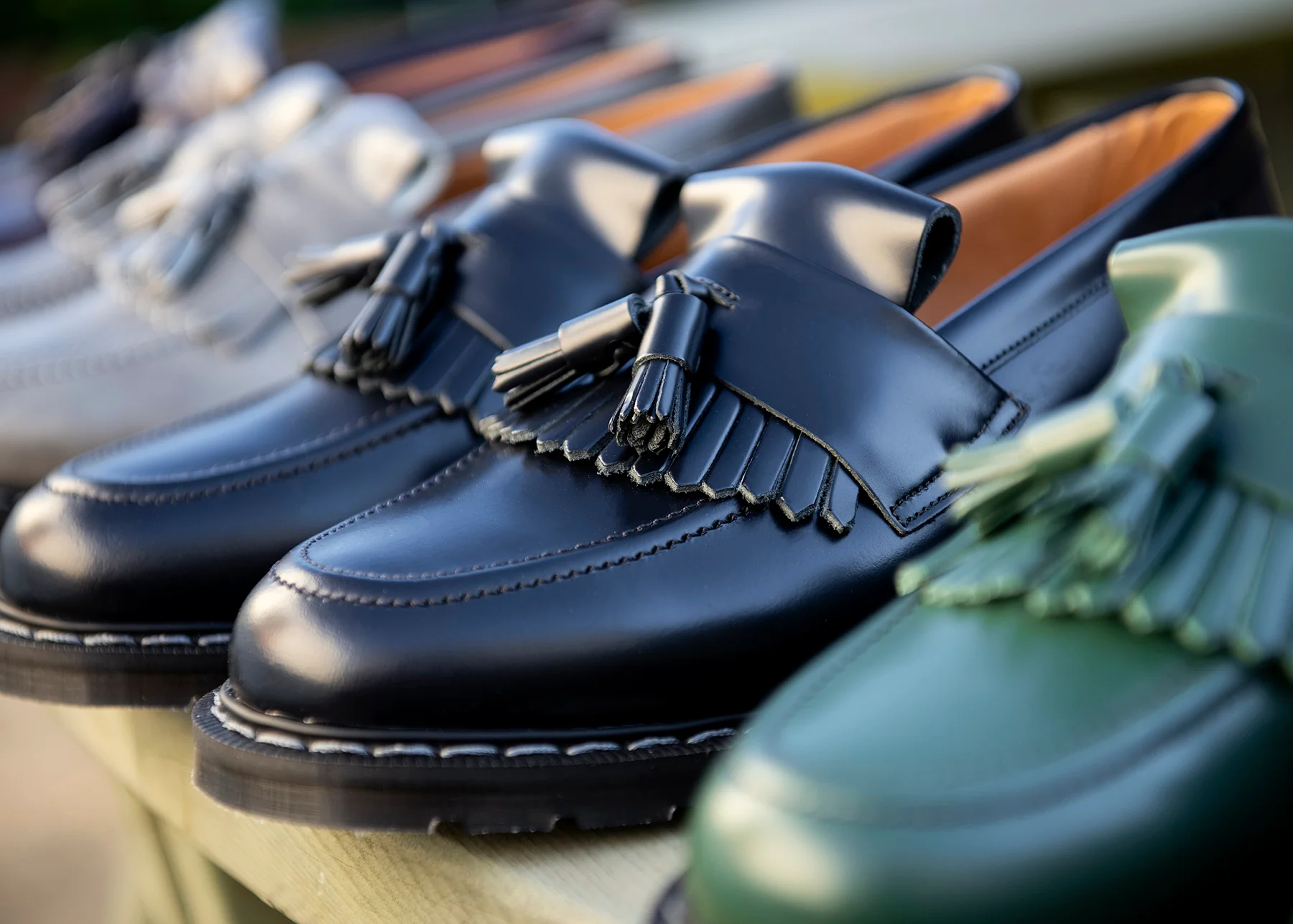 Navy Hi-Shine Tassel Loafer - Image 6