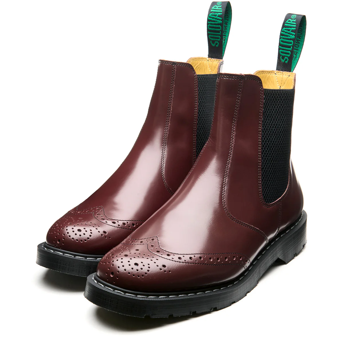 Oxblood Hi-Shine Dealer Brogue Boot - Image 3