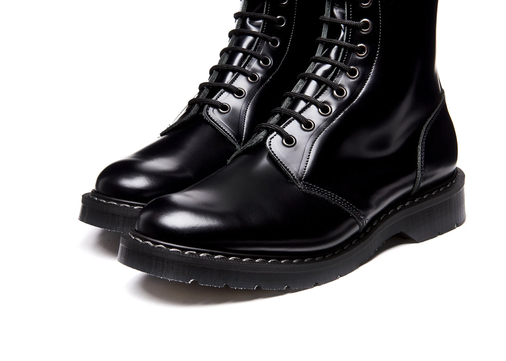 Black Hi-Shine 11 Eye Astronaut Boot - Image 3