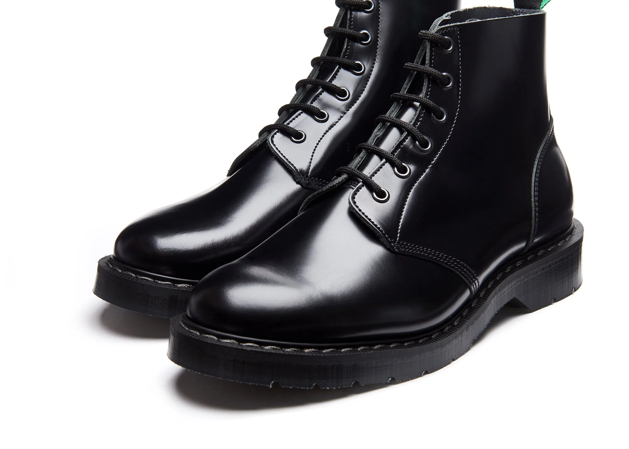 Black Hi-Shine 6 Eye Astronaut Boot - Image 3