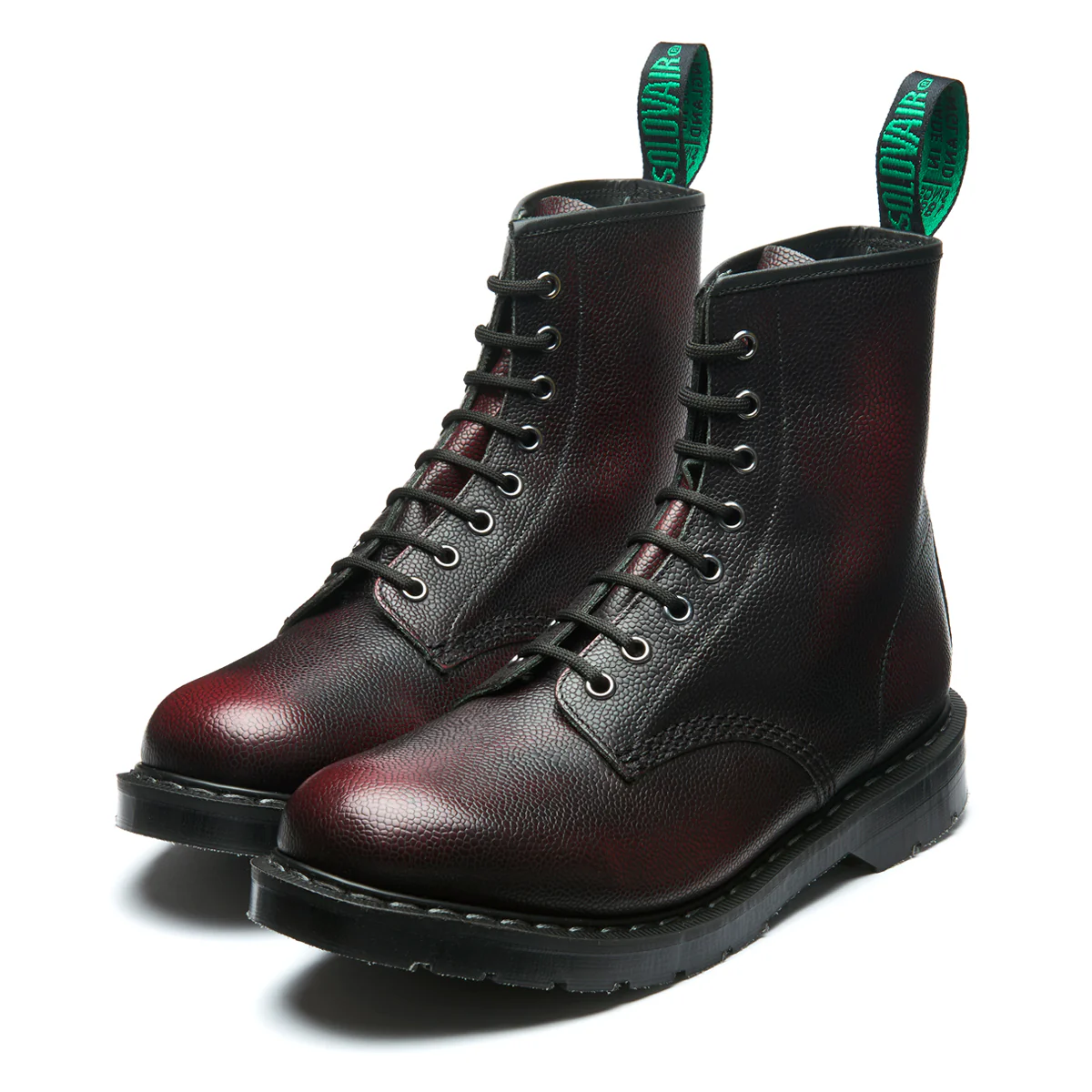Dark Burgundy Grain 8 Eye Derby Boot - Image 3