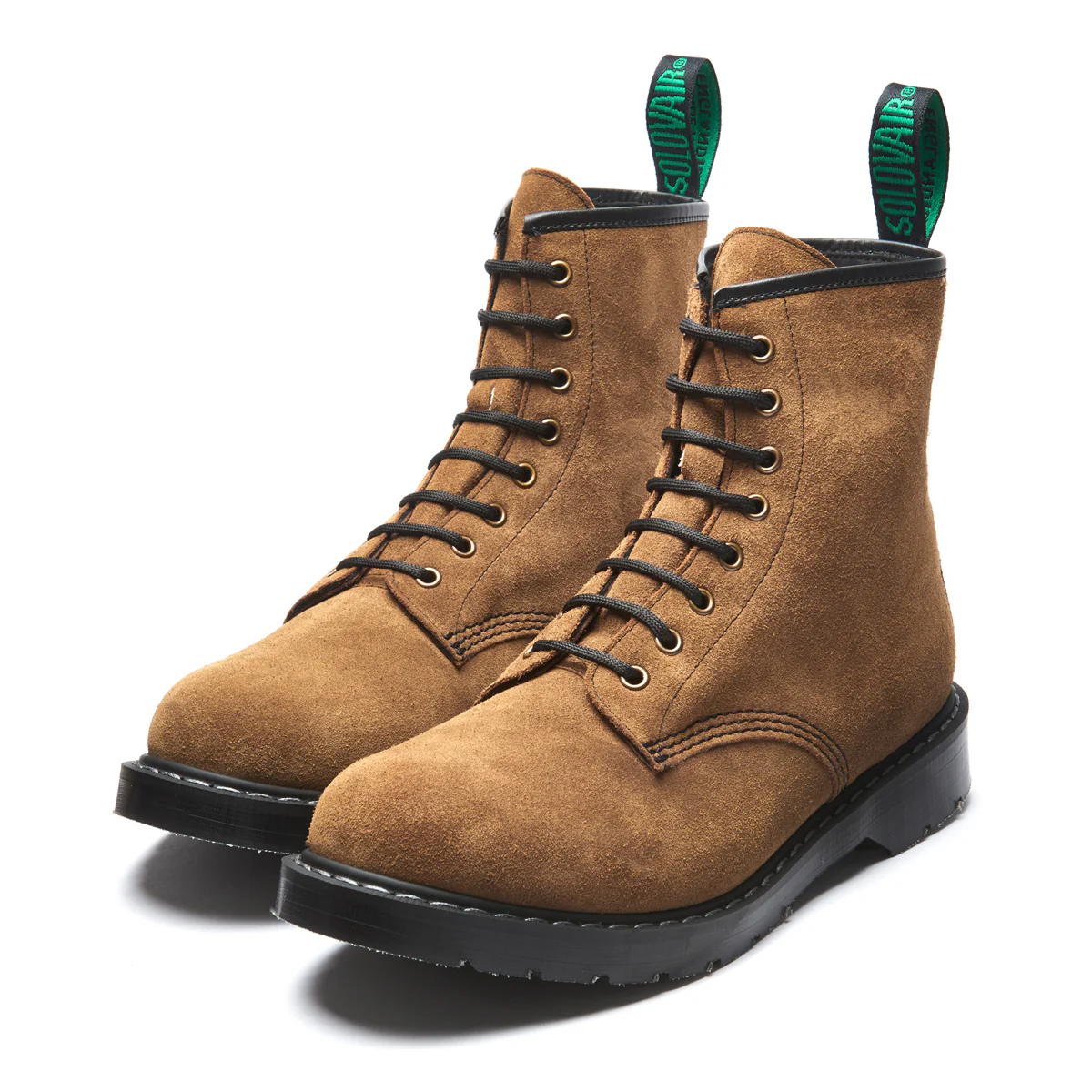 Tan Suede 8 Eye Derby Boot - Image 3