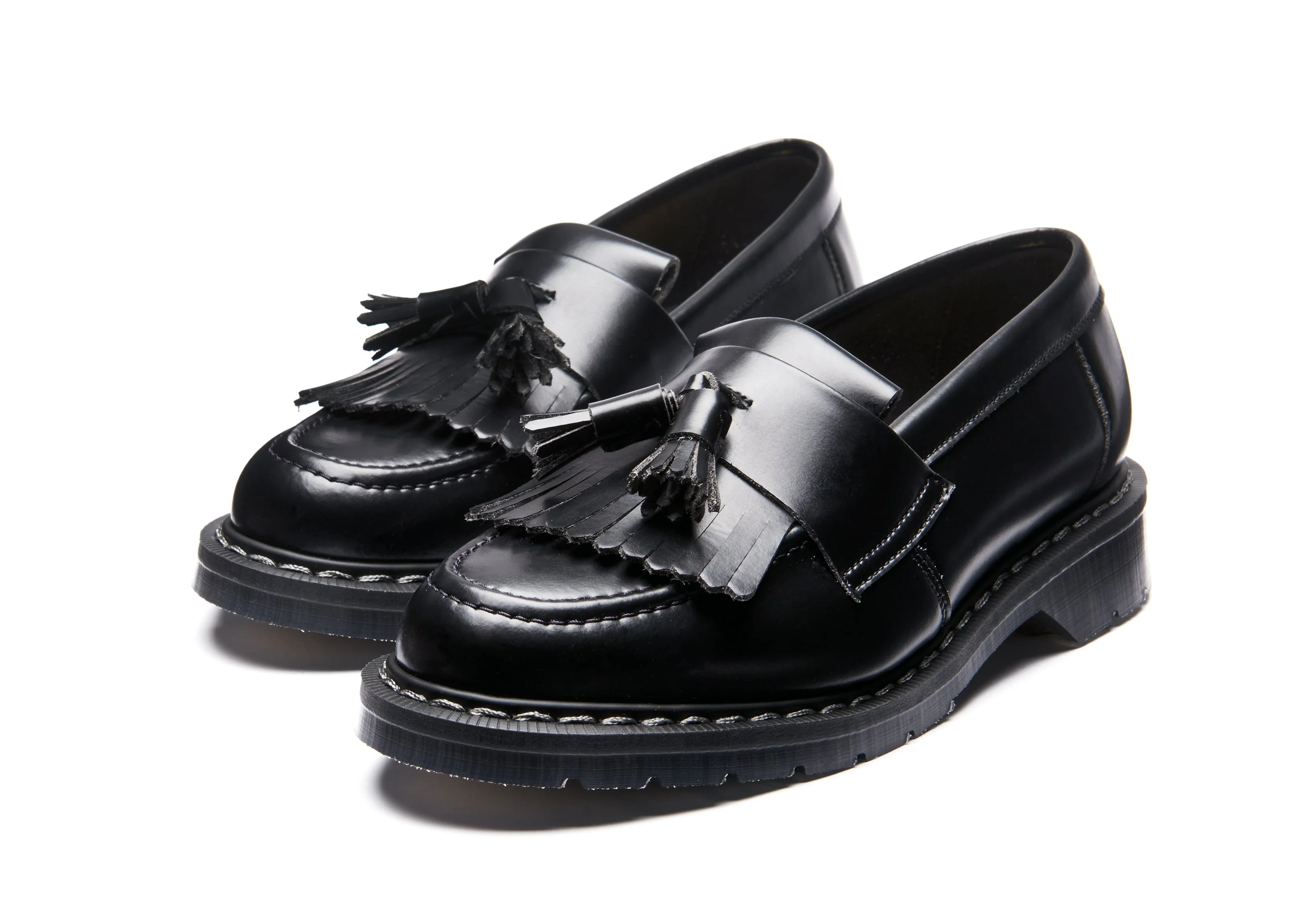 Black Vegan Hi-Shine Tassel Loafer - Image 3