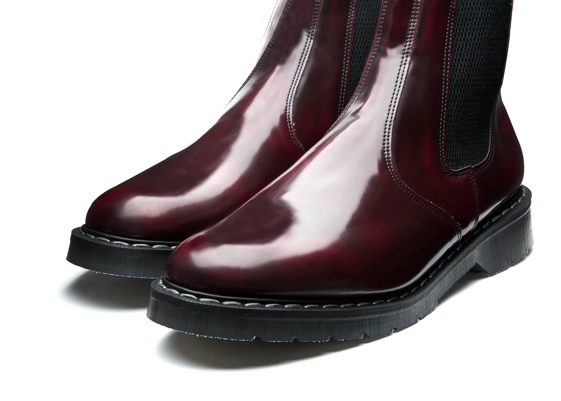 Cherry Red Rub-Off Vegan Hi-Shine Dealer Boot - Image 3