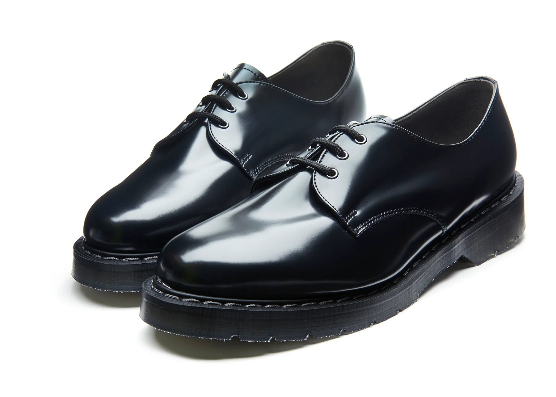 Black Vegan Hi-Shine Gibson Shoe - Image 3
