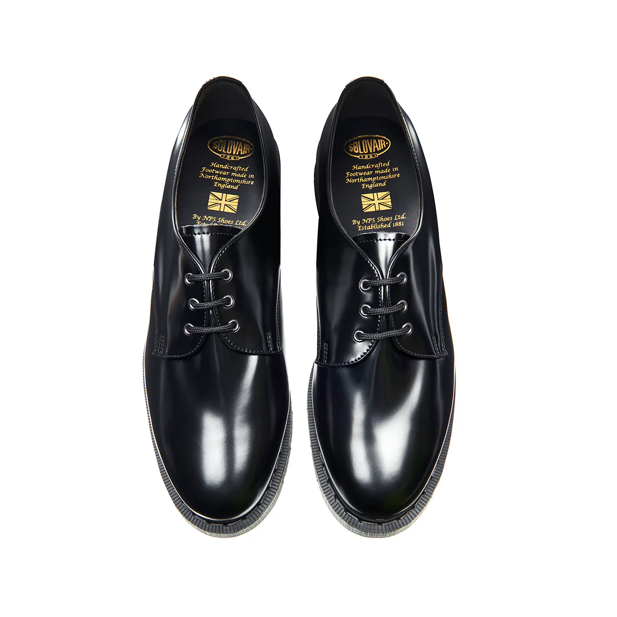 Black Vegan Hi-Shine Gibson Shoe - Image 4